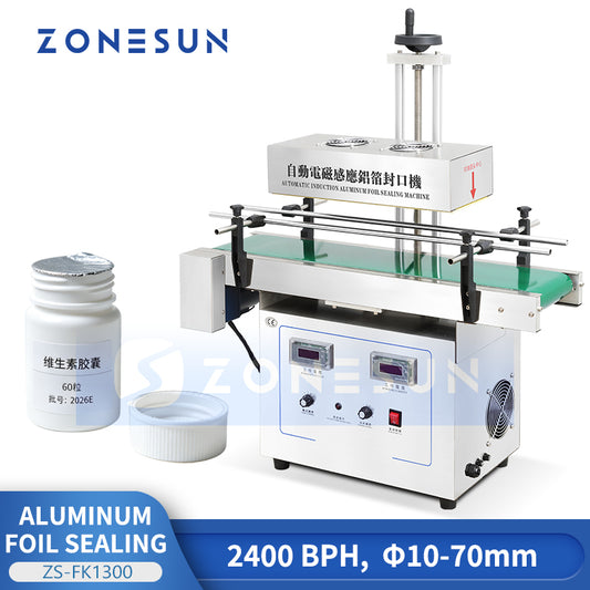 ZONESUN ZS-FK1300 Automatic Induction Foil Sealing Machine for Bottles