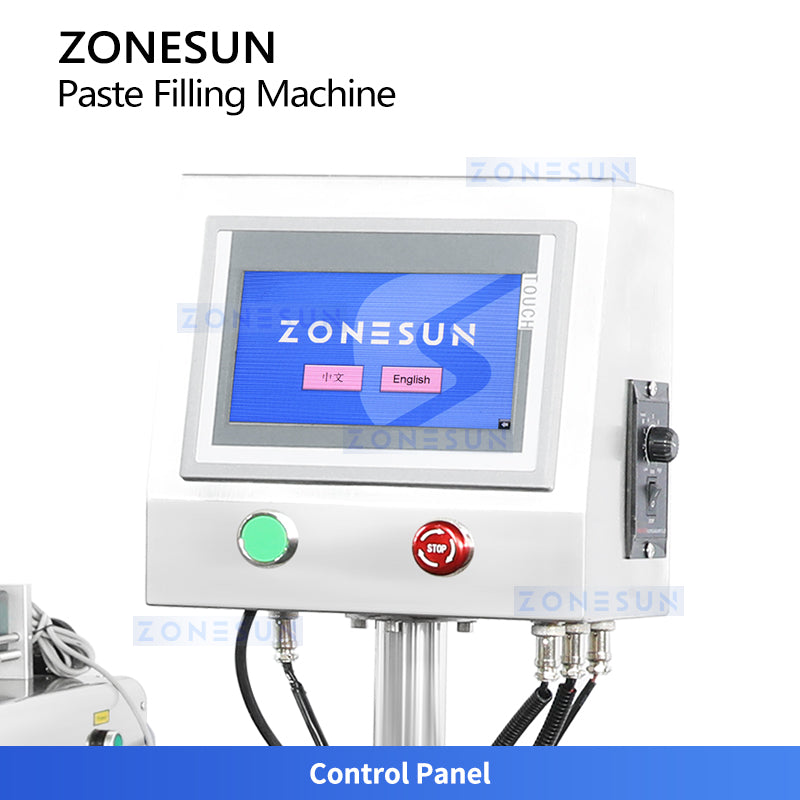 ZONESUN ZS-GY1C Automatic Pneumatic Paste & Liquid Filling Machine with Conveyor Belt for Bottle Jar
