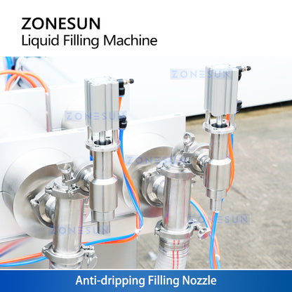 ZONESUN ZS-YTFS2 Pneumatic Dual-Nozzle Liquid Filling Machine