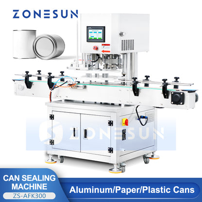 ZONESUN ZS-AFK300  Automatic Can Sealing Machine for Aluminum, Paper & Plastic Cans