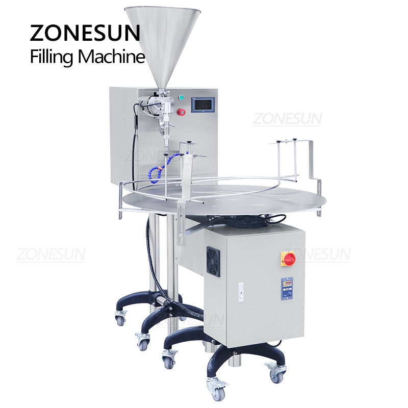 ZONESUN ZS-VTRP1 Automatic Servo Gear Pump Paste Filling Machine with Rotary Table