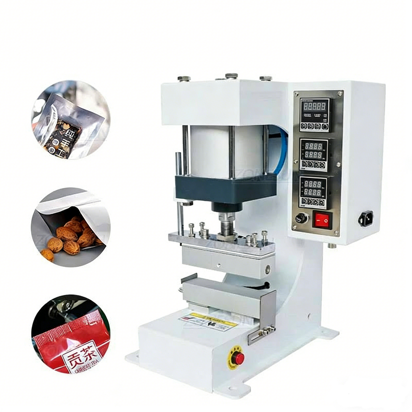 ZONESUN ZY-819G Industrial Pneumatic Bag Sealer Heavy Duty Foil Pouch Heat Sealing Machine