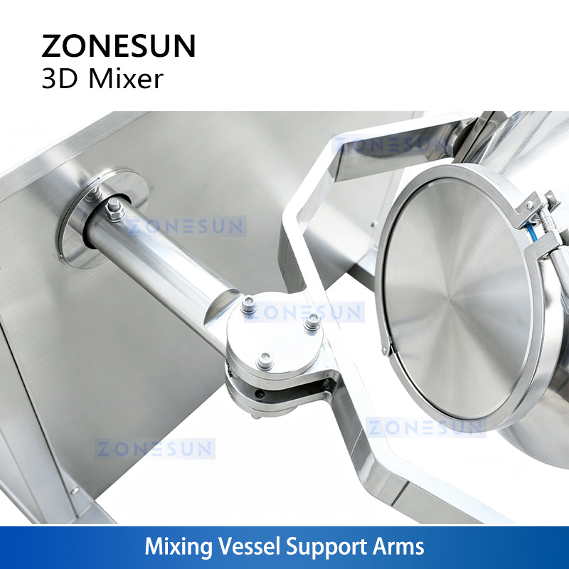 ZONESUN ZS-SBH10 3D-Trockenpulver- und Granulatmischmaschine für Lebensmittel und chemische Anwendungen