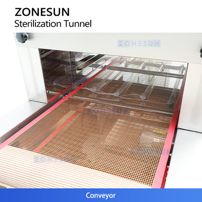 ZONESUN ZS-UVS2 Industrial UV Sterilization Tunnel for Cosmetic Food Beverage Disinfection