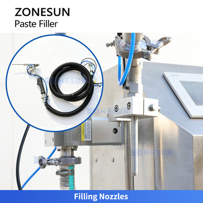 ZONESUN ZS-GPSV1 Semi-Automatic Servo Gear Pump Filling Machine with Handheld Nozzle for Viscous Liquids & Pastes