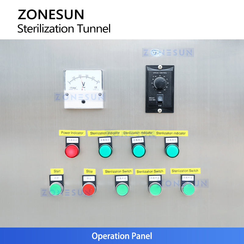 ZONESUN ZS-UVS2 Industrial UV Sterilization Tunnel for Cosmetic Food Beverage Disinfection
