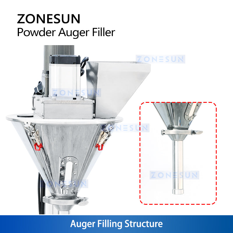 ZONESUN ZS-FM3A High-Precision Dry Powder Auger Filler & Bottle Packaging Machine