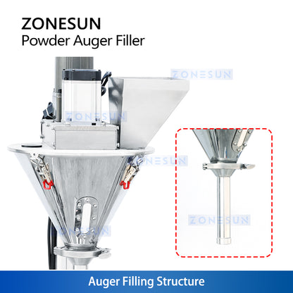 ZONESUN ZS-FM3A High-Precision Dry Powder Auger Filler & Bottle Packaging Machine