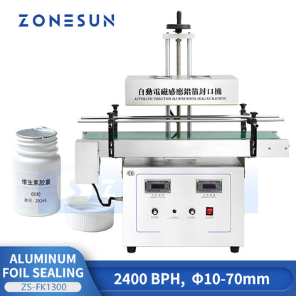 ZONESUN ZS-FK1300 Automatic Induction Foil Sealing Machine for Bottles