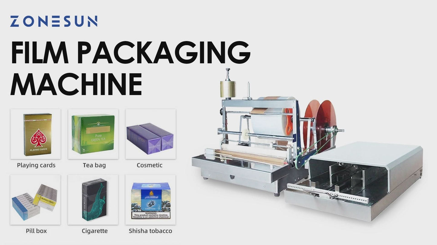 ZONESUN ZS-ACW1 Manual Cellophane Wrapping Machine  BOPP Film Packaging Wrapper for Boxes