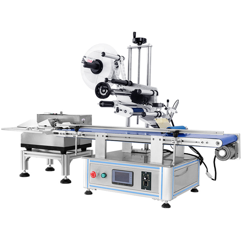 ZONESUN ZS-TB180PBF Automatische Flachbett-Etikettiermaschine mit Papierzuführung