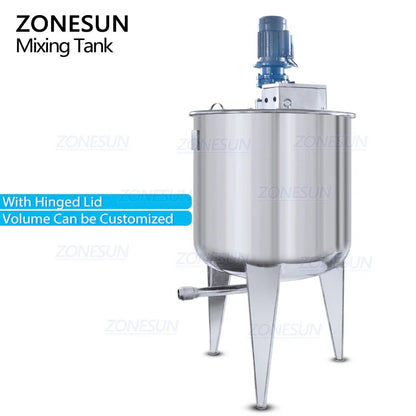 ZONESUN ZS-MB1000L Stainless Steel Paste Heating & Mixing Tank