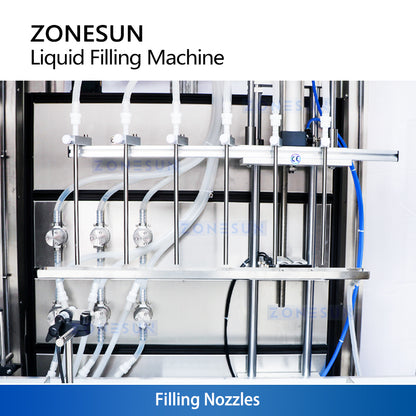 ZONESUN ZS-VTMP80D 6-Head Magnetic Pump Liquid Filling Machine