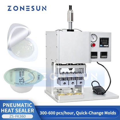 ZONESUN ZS-FK360 Semi-Automatic Pneumatic Cup & Tray Heat Sealing Machine