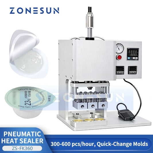 ZONESUN ZS-FK360 Semi-Automatic Pneumatic Cup & Tray Heat Sealing Machine