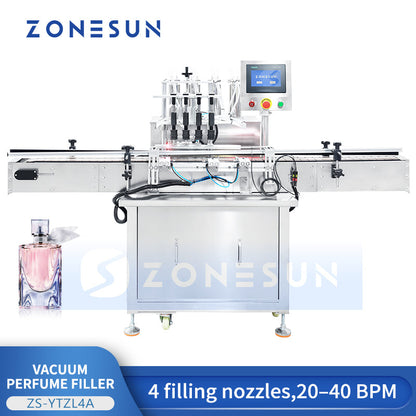 ZONESUN ZS-YTZL4A 4-Head Vacuum Liquid Filling Machine for Bottles