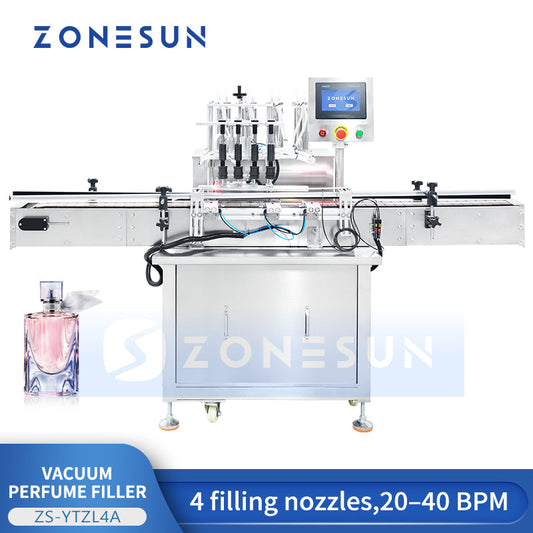 ZONESUN ZS-YTZL4A 4-Head Vacuum Liquid Filling Machine for Bottles
