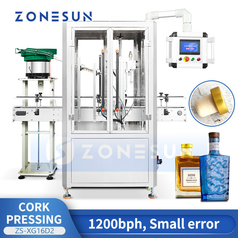 ZONESUN ZS-XG16D2 Auto Cap Pressing Machine with Dust Cover