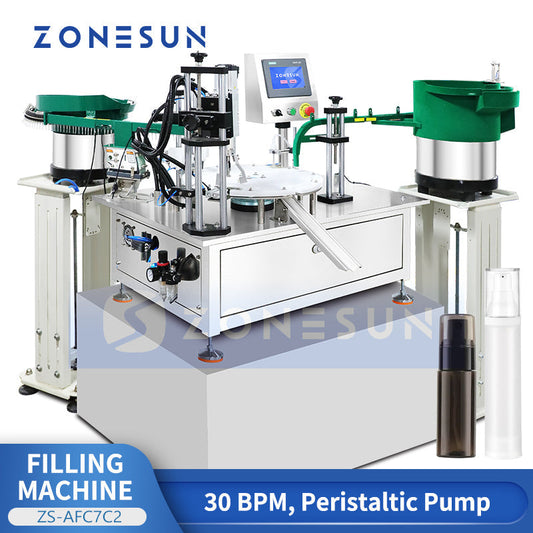 ZONESUN ZS-AFC7C2 Automatic Small Bottle Filling and Capping Machine For Cosmetic Lab Machinery