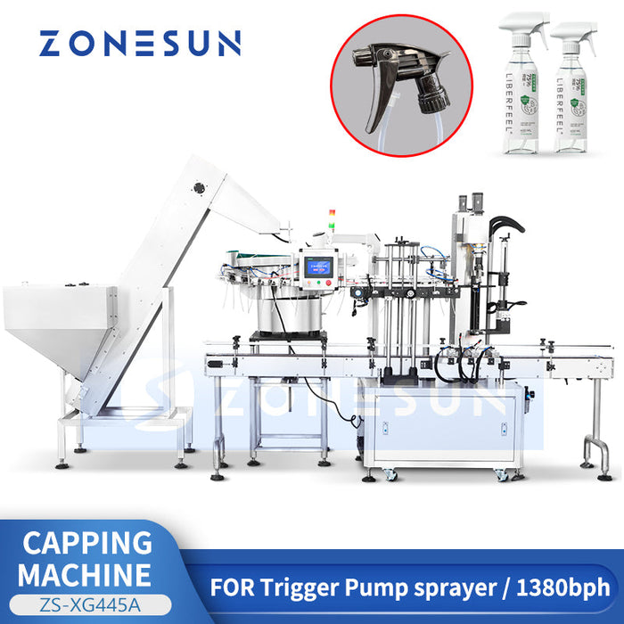 Zonesun ZS-XG445A Servo Motor Trigger Sprayer Bottle Capping Machine