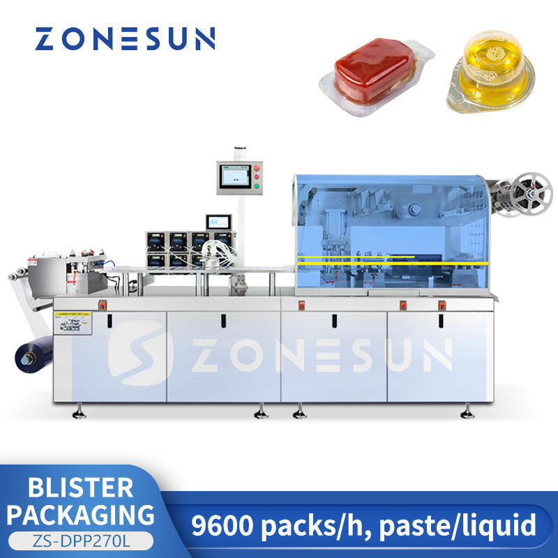 ZONESUN ZS-DPP270L Horinzontal Liquid or Paste Raluminum Blister Packing Machine