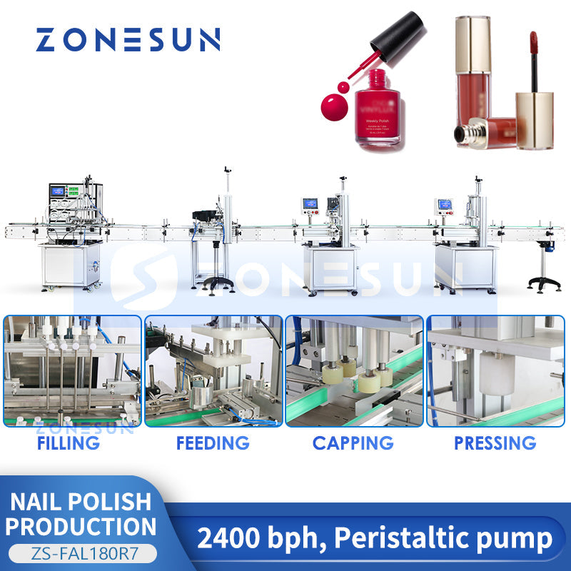 Zonesun ZS‑FAL180R7 Automatic Nail Polish Packaging Production Line
