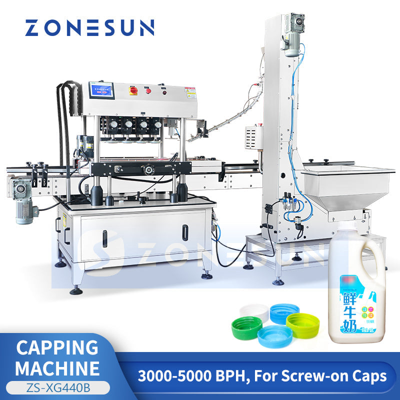 ZONESUN ZS-XG440B Automatic High-Speed Continuous Capping Machine Press and Screw Equipment