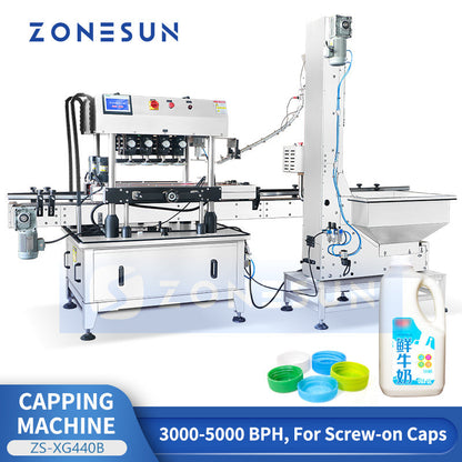 ZONESUN ZS-XG440B Automatic High-Speed Continuous Capping Machine Press and Screw Equipment