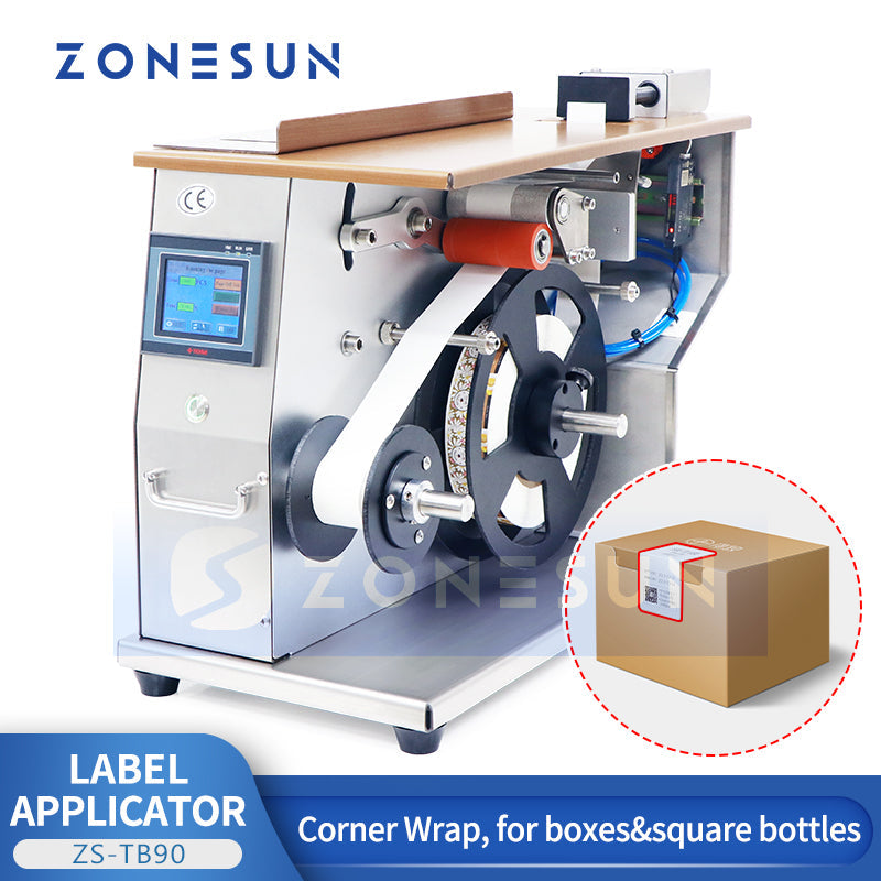 Zonesun ZS-TB90 Tamper Evident Label Applicator for Right‑Angle