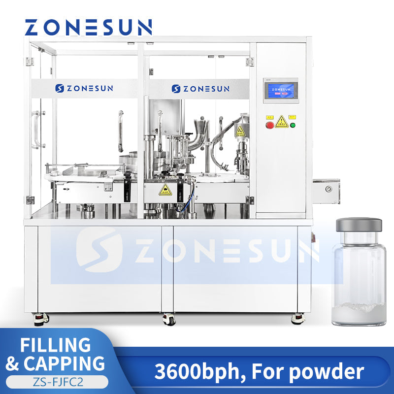 Zonesun ZS-FJFC2 Automatic Dual‑Station Powder Vial Filling &Capping Machine