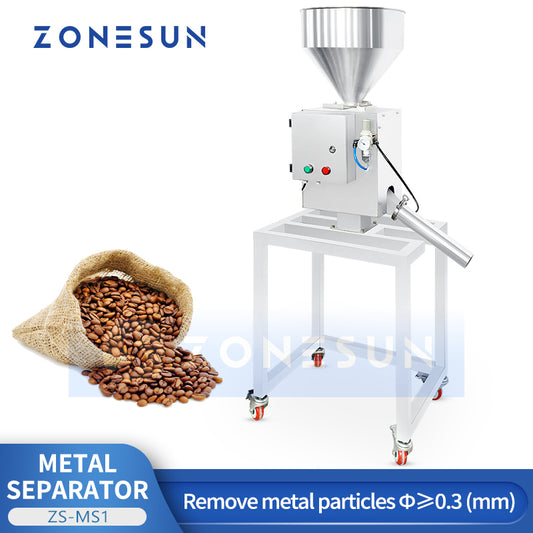 ZONESUN ZS-MS1 Industrieller Metallabscheider für Granulate & Pulver – Hochpräziser Detektor für magnetische & nicht-magnetische Metalle (Edelstahl 304)