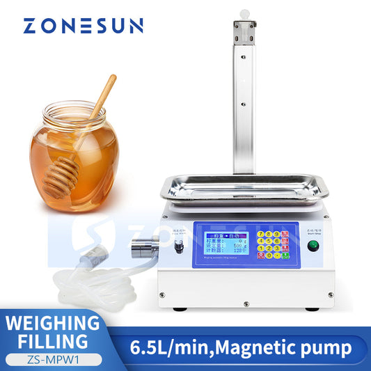 Zonesun ZS‑MPW1 Magnetic Drive Weigh Filling Machine for Drinks