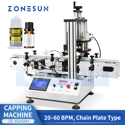ZONESUN ZS-XG450H Automatic Desktop Capping Machine for  Essential Oil & Dropper Bottle Capper