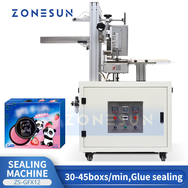 ZONESUN ZS-GFX12 Automatic Hot Melt Glue Box Sealing Machine Carton Folding Machine