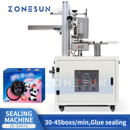 ZONESUN ZS-GFX12 Automatic Hot Melt Glue Box Sealing Machine Carton Folding Machine