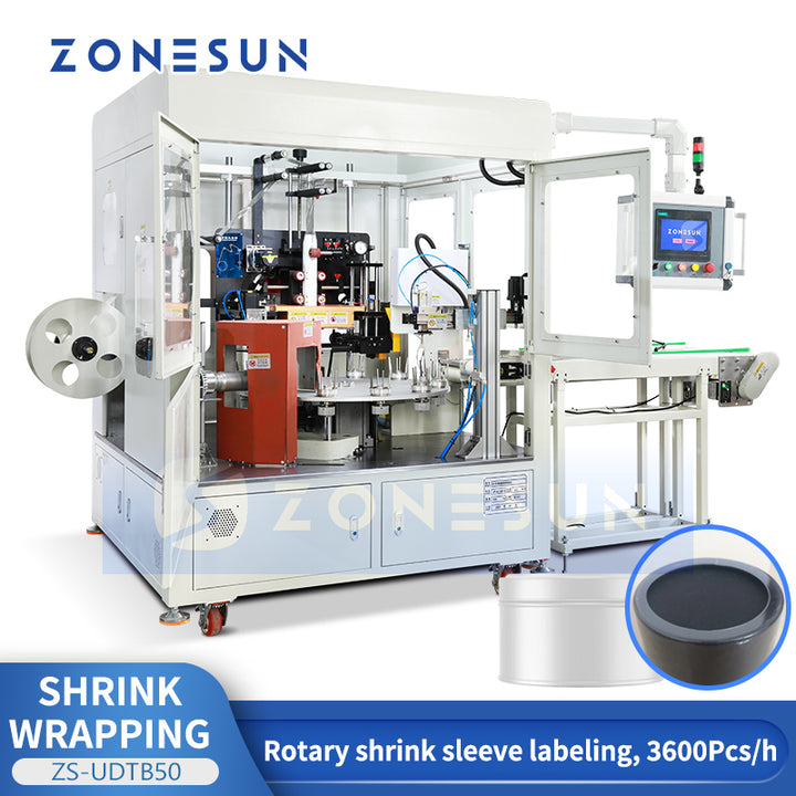 Etichettatrice rotativa a manicotto termoretraibile Zonesun ZS-UDTB50