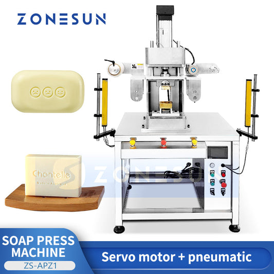 ZONESUN ZS‑APZ1 Semi Automatic Soap Stamping Machine with Servo Motor