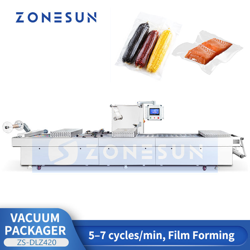 ZONESUN ZS-DLZ420 Automatic Product Vacuum Shrink Packaging Machine