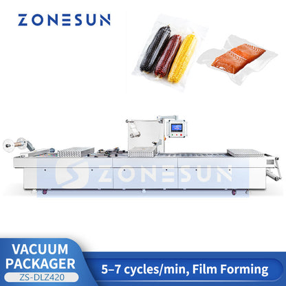 ZONESUN ZS-DLZ420 Automatic Product Vacuum Shrink Packaging Machine