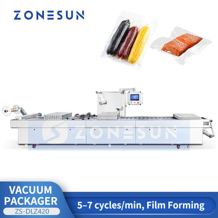 ZONESUN ZS-DLZ420 Automatic Product Vacuum Shrink Packaging Machine