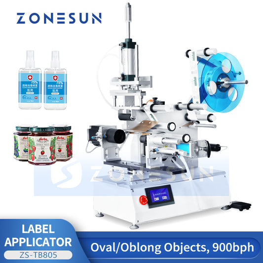ZONESUN ZS-TB805 Semi-Auto Labeling Machine for Irregular Bottles