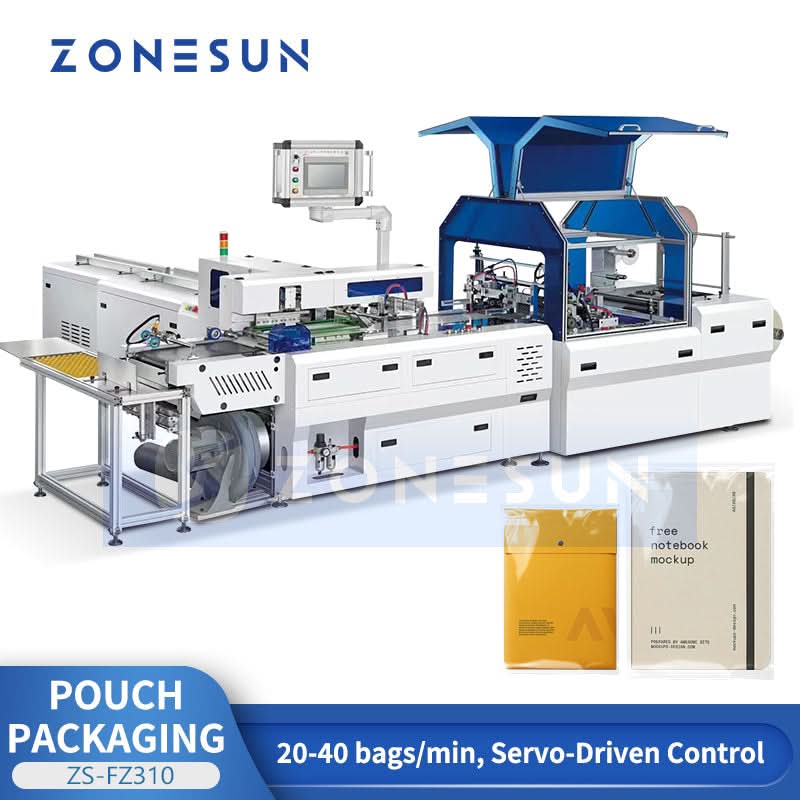 ZONESUN ZS-FZ310 Automatic Notebook Counting Filling Sealing Machine with Integrated Bundling System