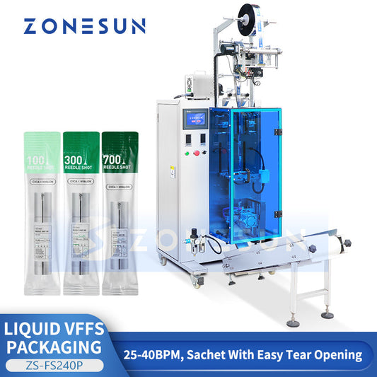 ZONESUN ZS-FS240P Automatic Liquid Sachet Packing Machine for Energy&Herbal Drinks