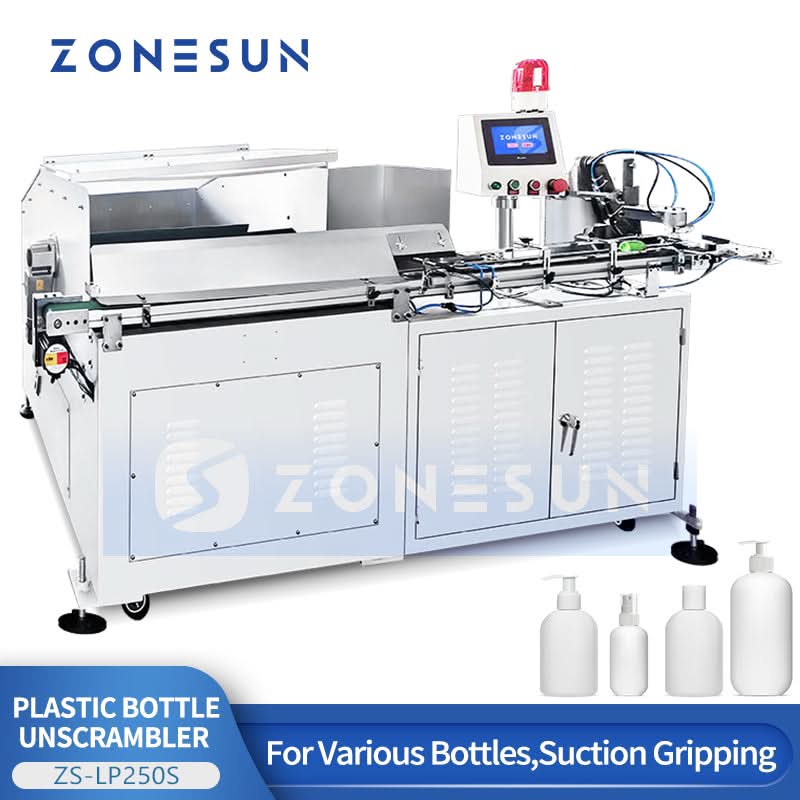 ZONESUN ZS-LP250S Robotic Bottle Unscrambler for Irregular Plastic Containers