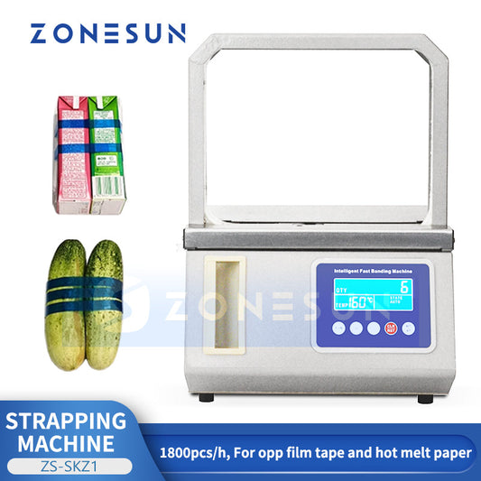 ZONESUN ZS-SKZ1 Compact Banding Machine for Food Paper & Retail Items