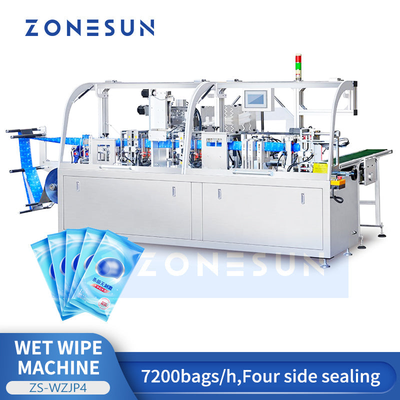 Zonesun ZS-WZJP4 Automatic Wet Wipe Packaging Machine