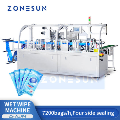 Zonesun ZS-WZJP4 Automatic Wet Wipe Packaging Machine
