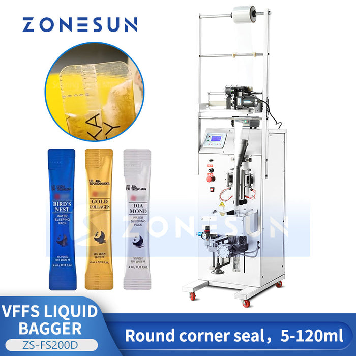 ZONESUN ZS‑FS200D Hochgeschwindigkeits-VFFS-Flüssigkeitsbeutel-Verpackungsmaschine