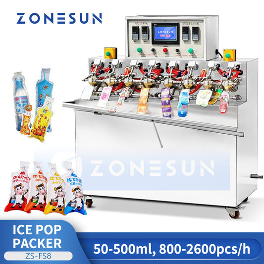 Zonesun ZS-FS8 Automatic 8‑Head Ice Pop Packing Machine
