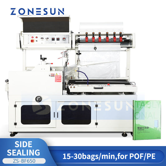 ZONESUN ZS-BF650 Auto Shrink Wrapper for POF/PE Film with Side Sealing